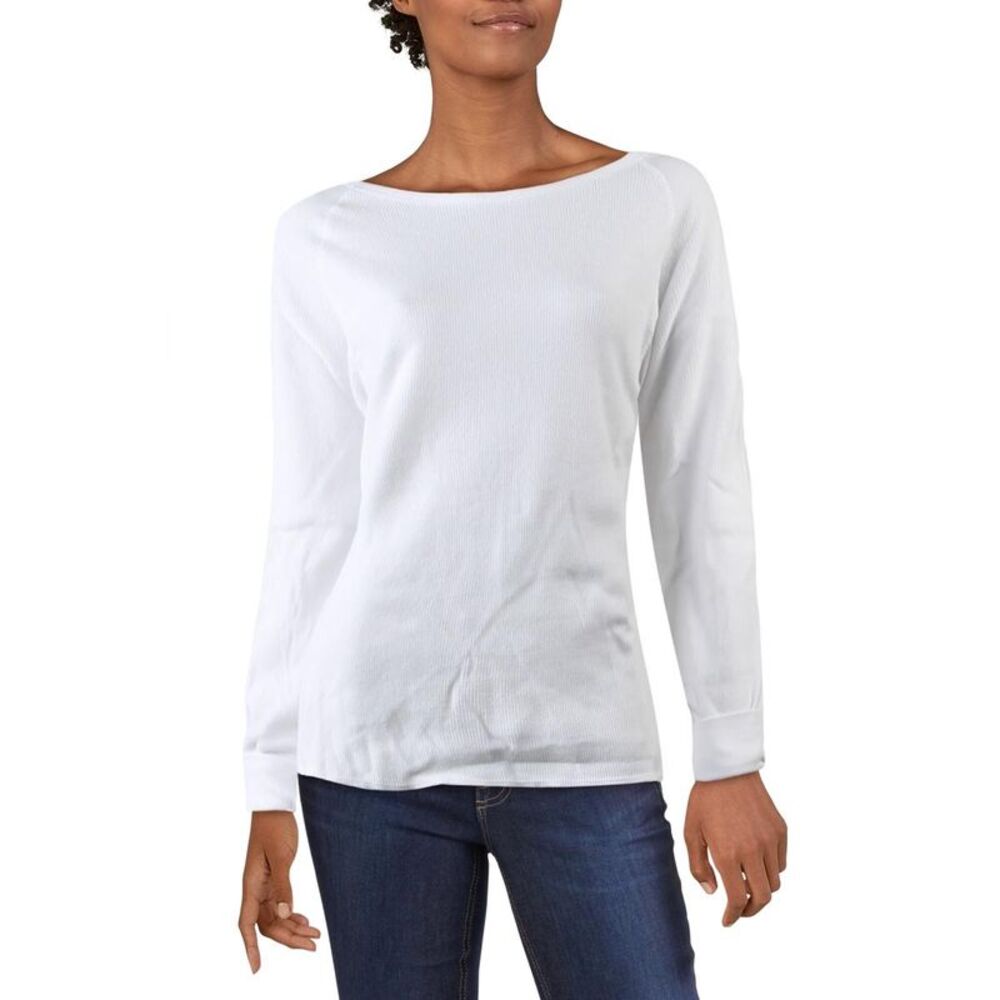 We The Free Amelia Women's Waffle Knit Long Sleeve Oversized Thermal Top NWT